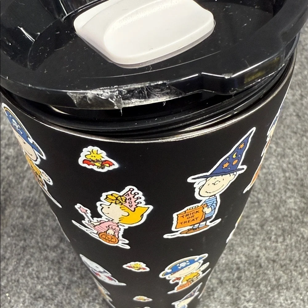 Peanuts Black Tumbler with Characters